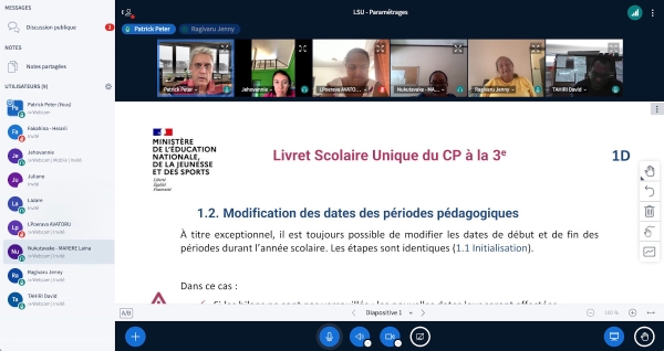 Session à distance pour préparer la saisie des compétences dans LSU