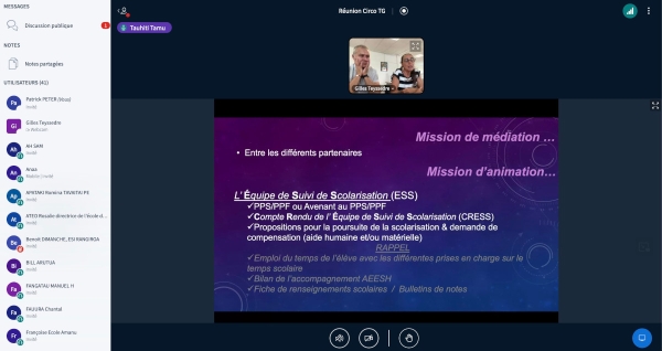 Visioconférence sur la prise en charge des élèves en situation de handicap