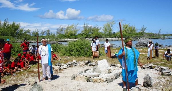 Inauguration d’un rahui dans l’aire marine éducative de Anaa