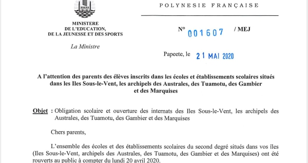Obligation scolaire et ouverture des internats