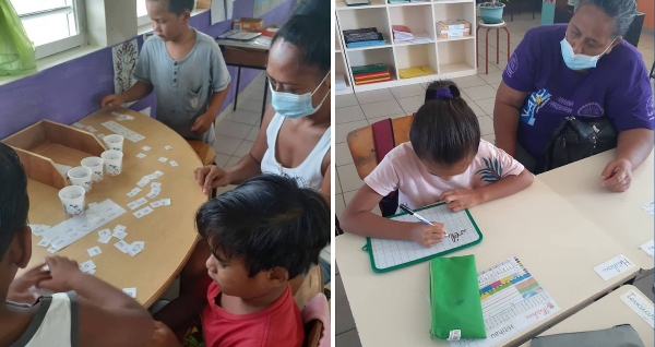 La classe ouverte aux parents du CP de Tiputa