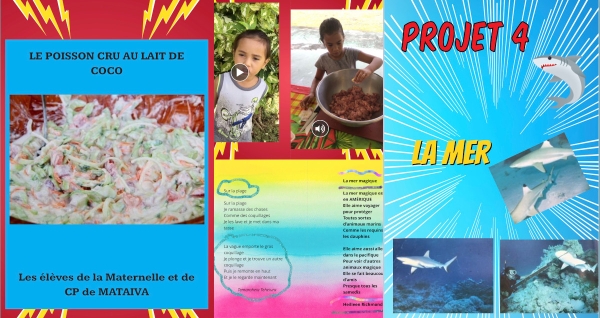 Poisson cru et mer en livres multimédia de Mataiva