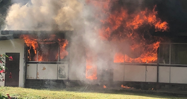 Un incendie ravage une partie des locaux du site du Taaone de la Direction générale de l’éducation