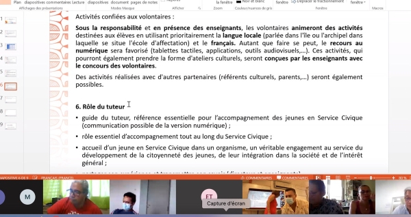 Réunion des Tuteurs pour Volontaires civiques