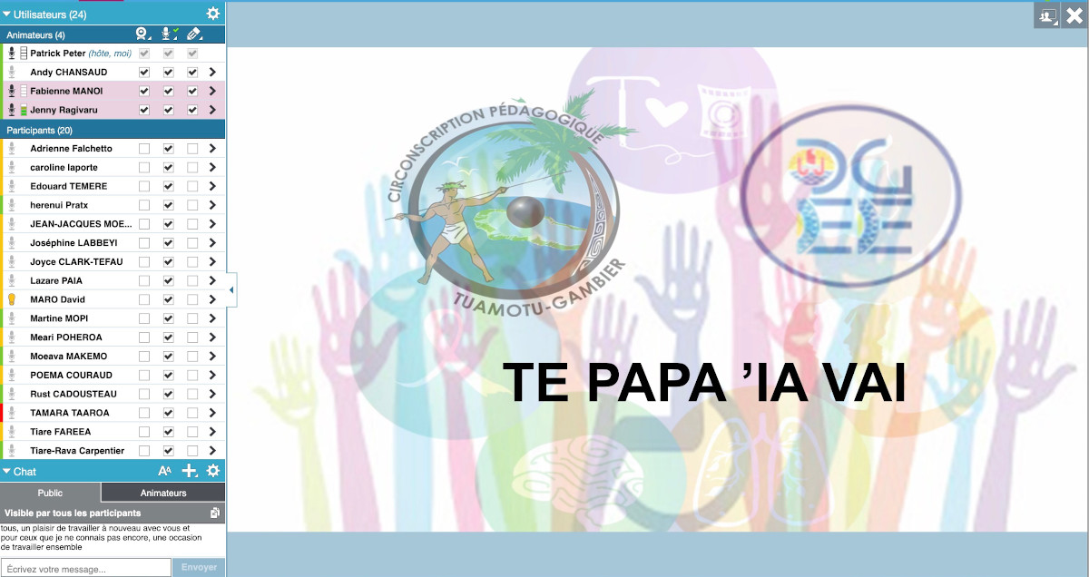 Deux classes virtuelles pour les enseignants des Tuamotu-Gambier